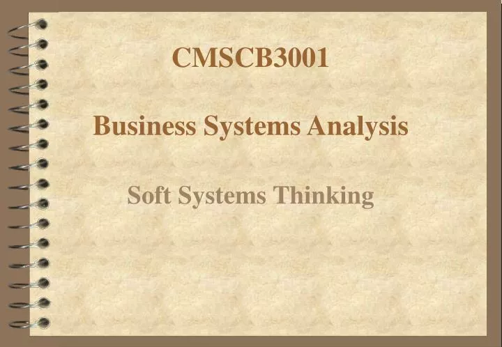 cmscb3001 business systems analysis