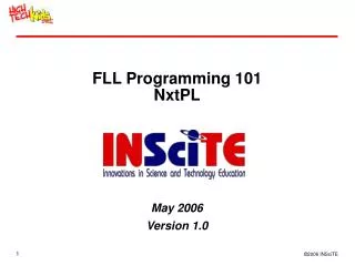 FLL Programming 101 NxtPL
