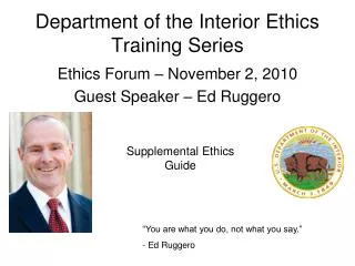 Department of the Interior Ethics Training Series