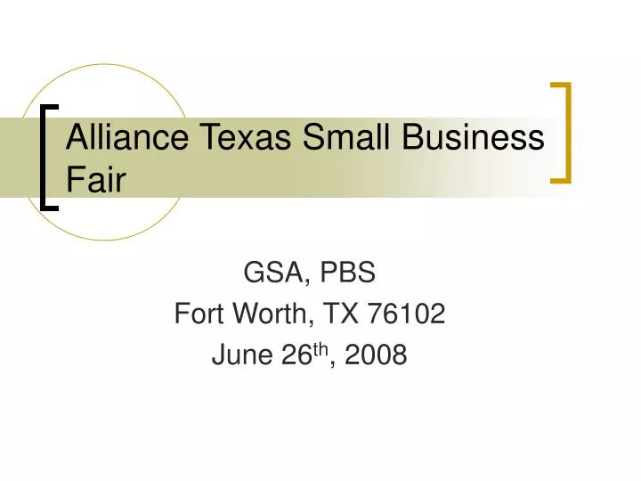 alliance texas small business fair