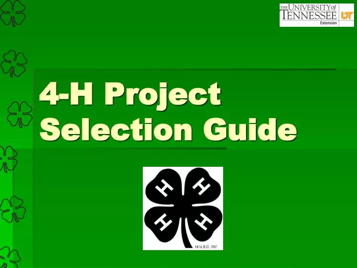 4 h project selection guide
