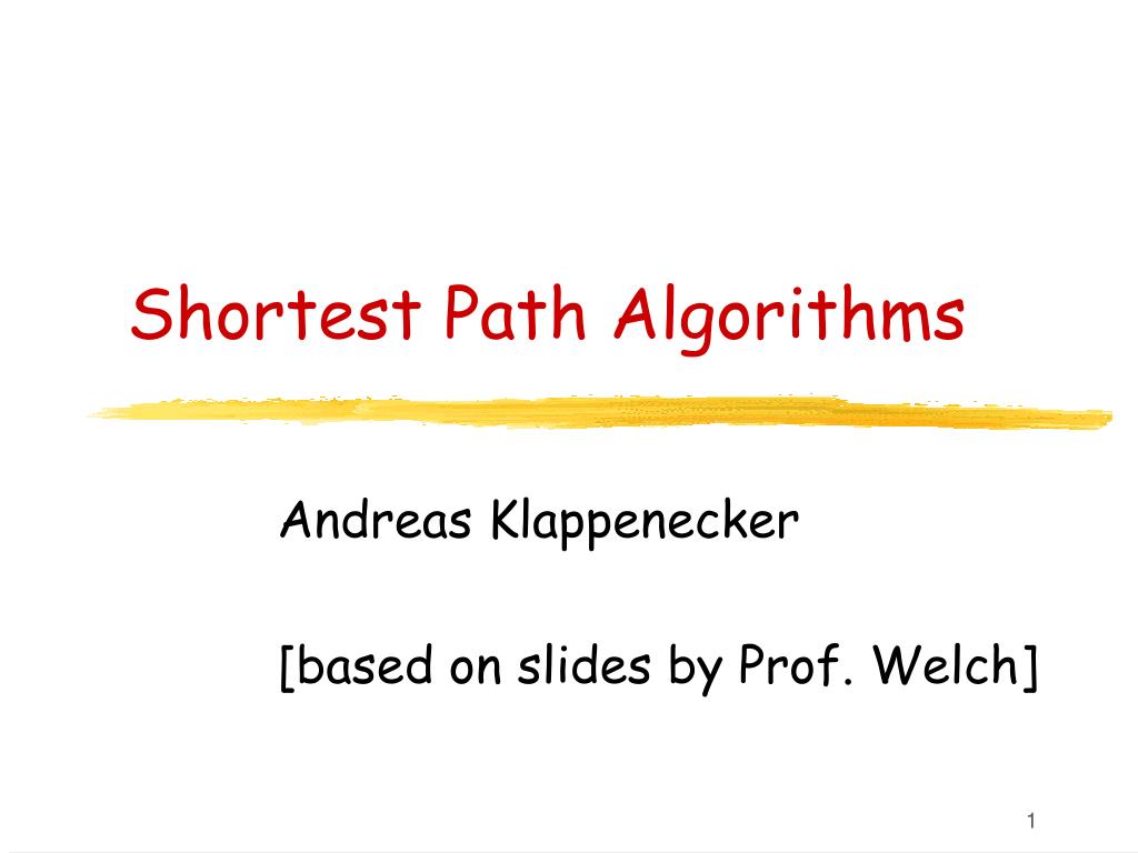 PPT - Shortest Path Algorithms PowerPoint Presentation, free download ...