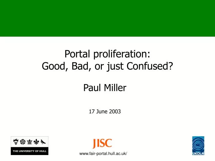 portal proliferation good bad or just confused