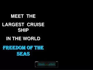 MEET THE LARGEST CRUISE SHIP IN THE WORLD FREEDOM of the SEAS