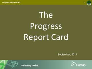 The Progress Report Card