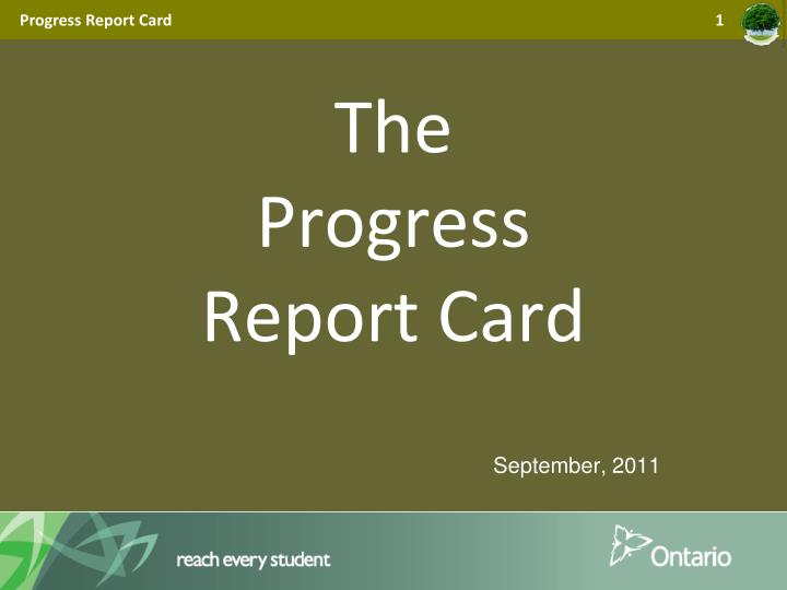 the progress report card