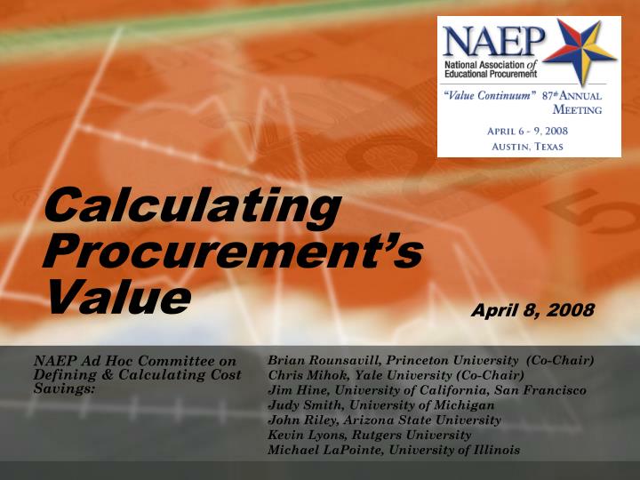 calculating procurement s value