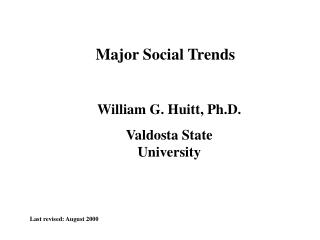 Major Social Trends