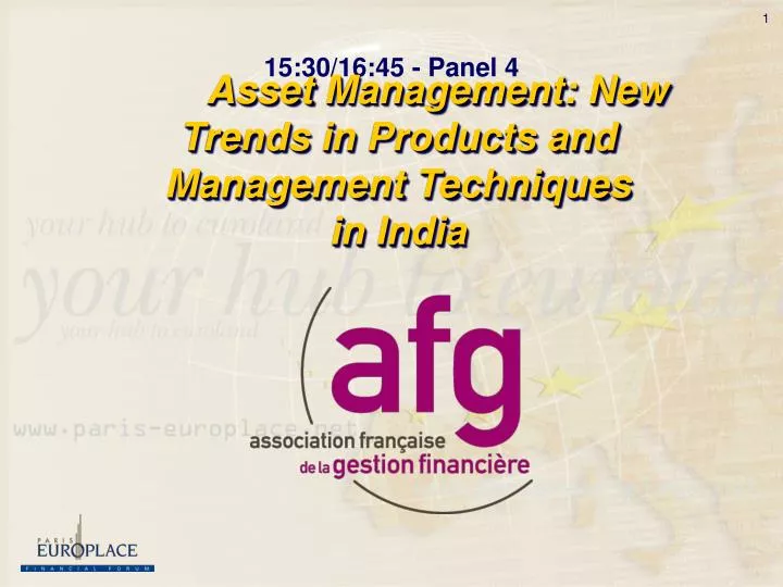 asset management new trends in products and management techniques in india