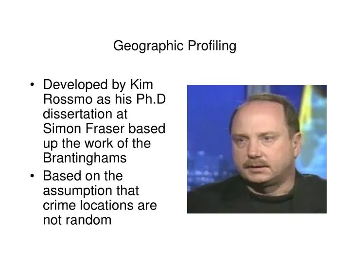 geographic profiling