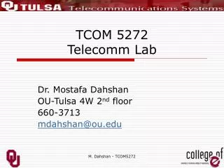 TCOM 5272 Telecomm Lab