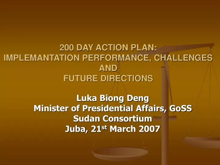 200 day action plan implemantation performance challenges and future directions