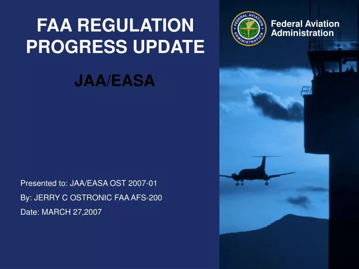 faa regulation progress update