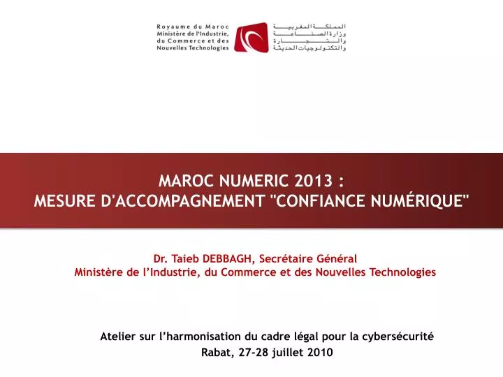 maroc numeric 2013 mesure d accompagnement confiance num rique