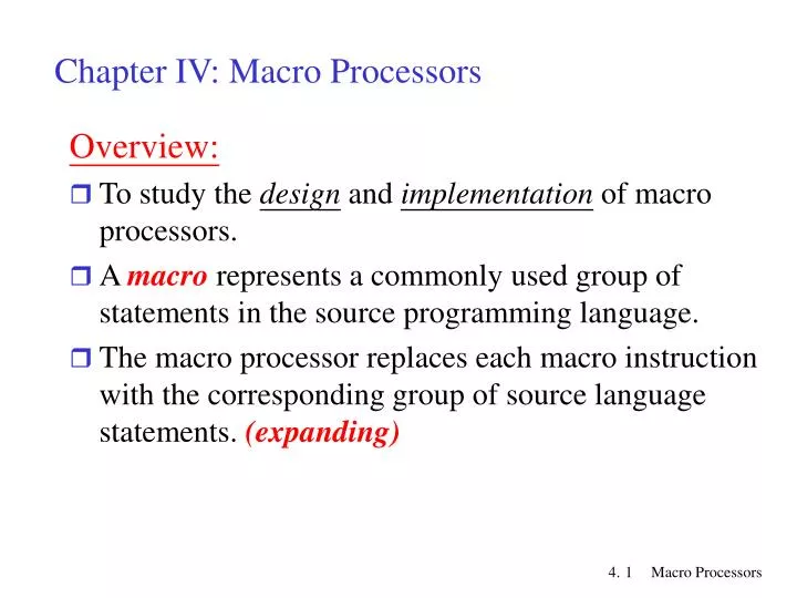 chapter iv macro processors
