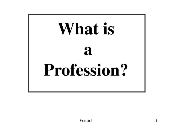 what is a profession