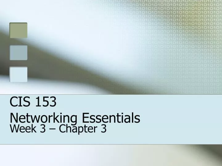cis 153 networking essentials