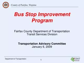 Bus Stop Improvement Program