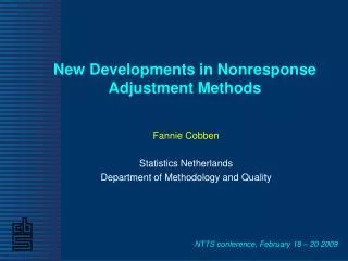 New Developments in Nonresponse Adjustment Methods