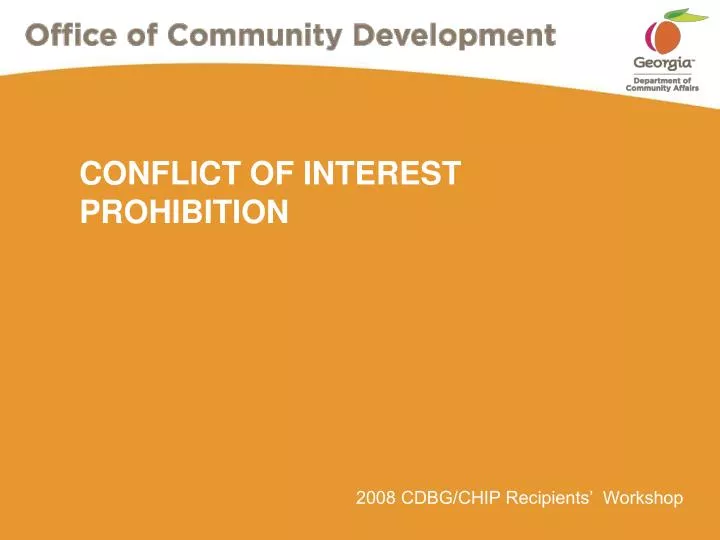 conflict of interest prohibition