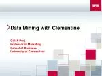 Data Mining with Clementine - slide 1