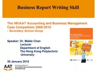 Business Report Writing Skill