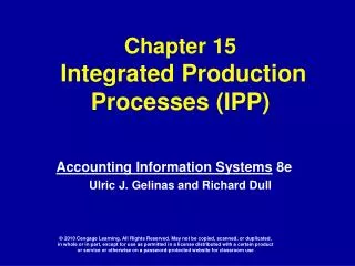 Chapter 15 Integrated Production Processes (IPP)