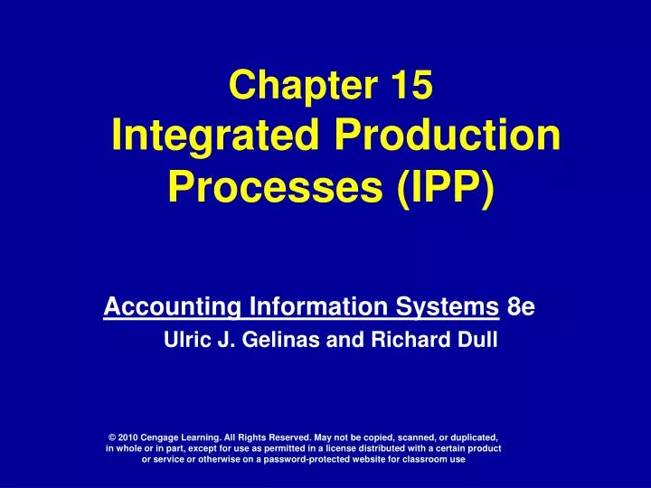 chapter 15 integrated production processes ipp
