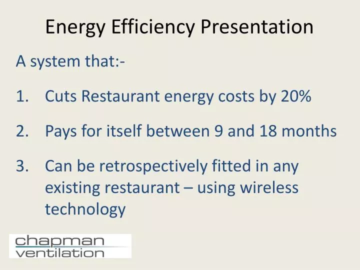 energy efficiency presentation