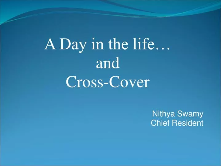 nithya swamy chief resident