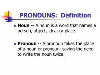 PRONOUNS: Definition