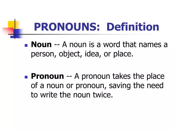 pronouns definition
