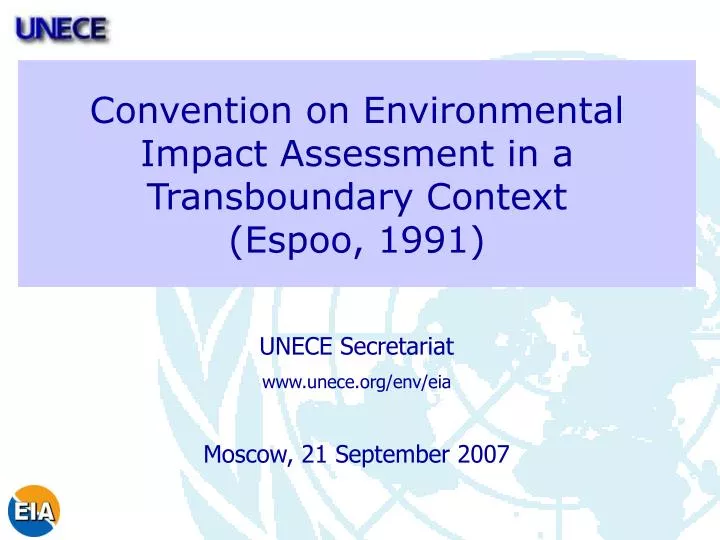 convention on environmental impact assessment in a transboundary context espoo 1991