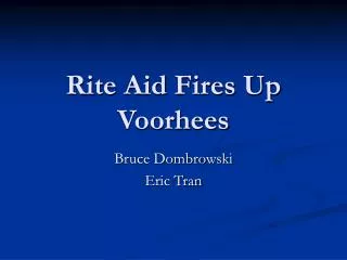 Rite Aid Fires Up Voorhees