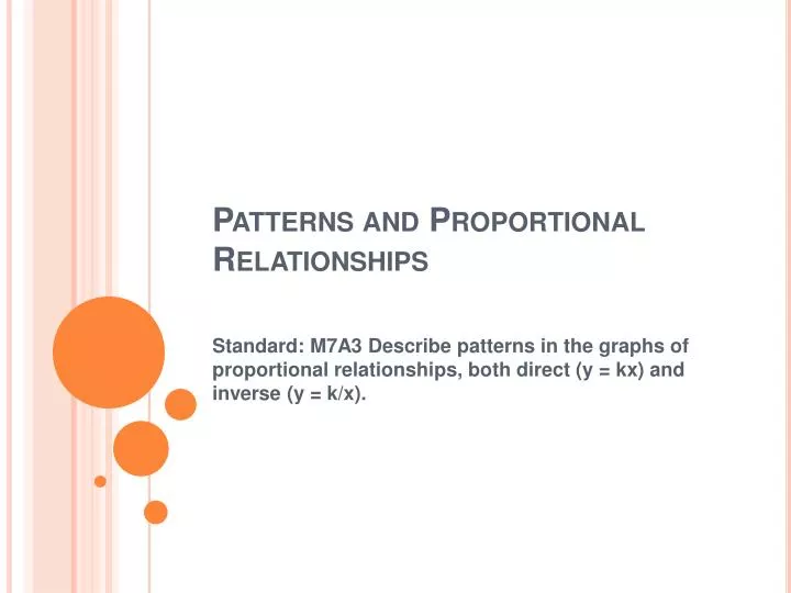 patterns and proportional relationships