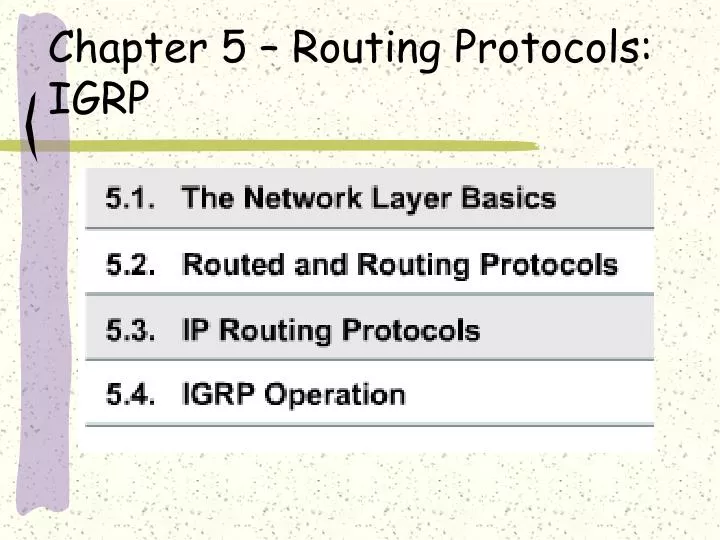chapter 5 routing protocols igrp