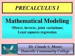 PRECALCULUS I - slide 1