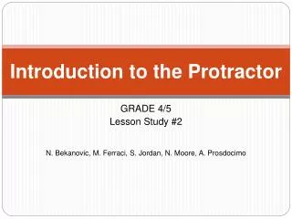 Introduction to the Protractor