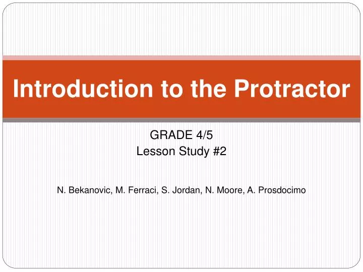 introduction to the protractor
