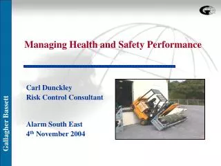 Managing Health and Safety Performance