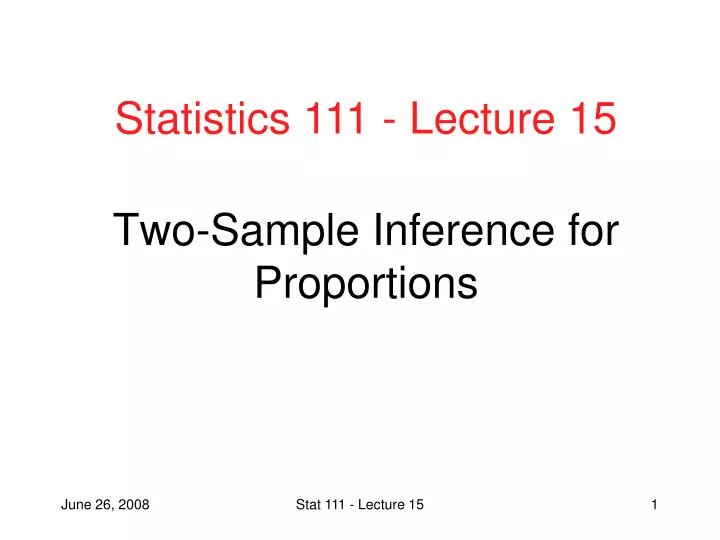 two sample inference for proportions