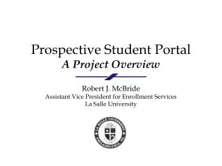 Prospective Student Portal A Project Overview