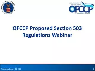 OFCCP Proposed Section 503 Regulations Webinar