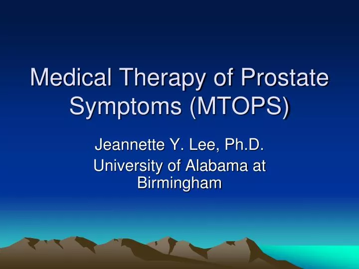 medical therapy of prostate symptoms mtops