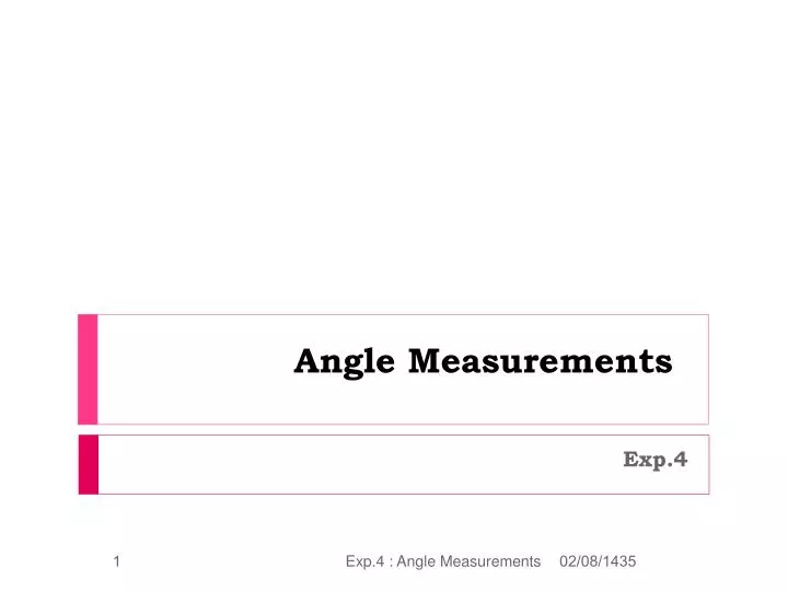 angle measurements