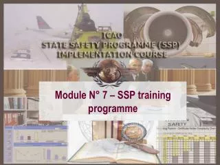 Module N° 7 – SSP training programme