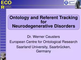 Ontology and Referent Tracking for Neurodegenerative Disorders