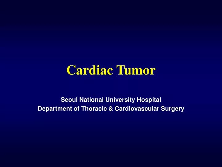 cardiac tumor