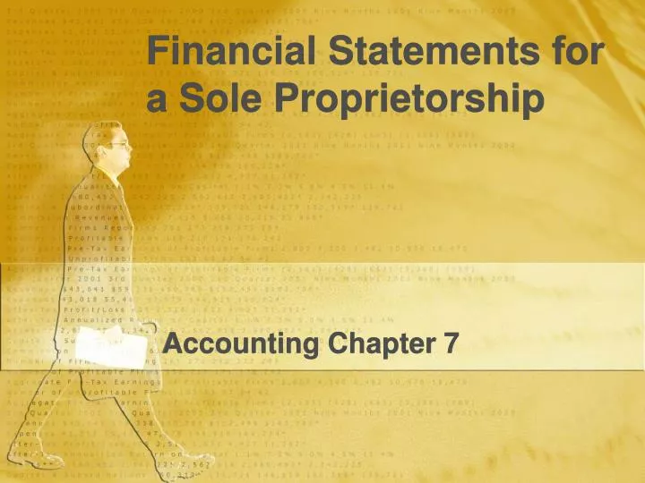 financial statements for a sole proprietorship