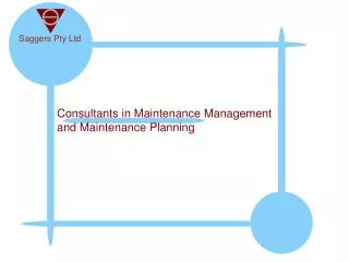 Consultants in Maintenance Management and Maintenance Planning